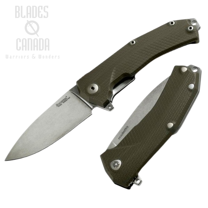 Lion Steel KUR GR Flipper Folding Knife, Sleipner steel SW, G10 Green